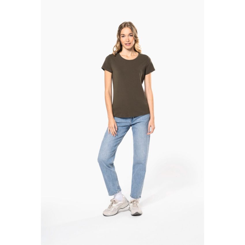 T-shirt femme à col rond et manches courtes