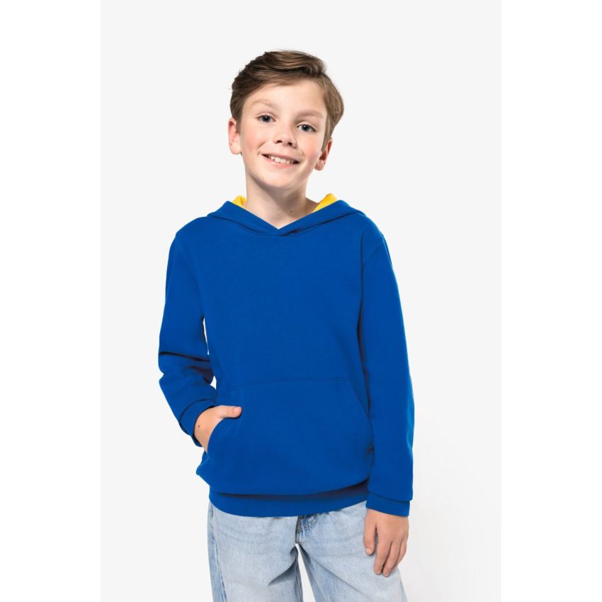 Sweat à capuche contrasté pour enfant