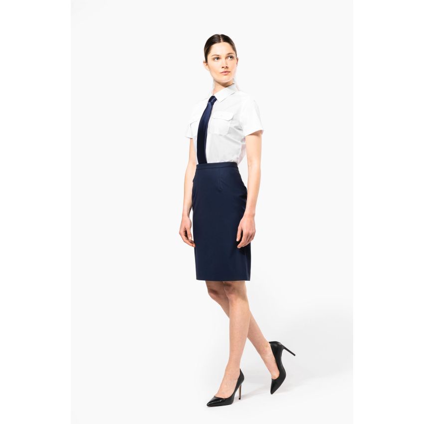 Chemise pilote femme à manches courtes