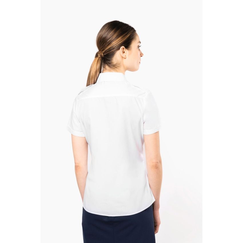Chemise pilote femme à manches courtes
