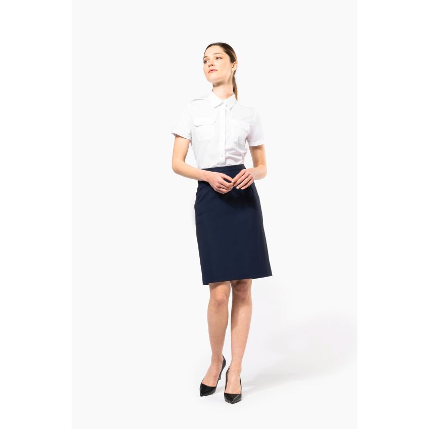 Chemise pilote femme à manches courtes