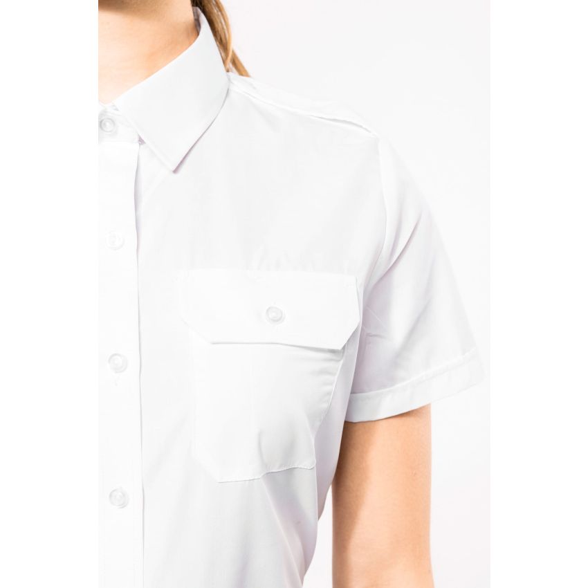 Chemise pilote femme à manches courtes