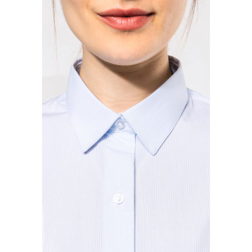 Chemise femme en popeline à manches longues