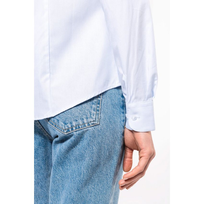 Chemise femme en popeline à manches longues