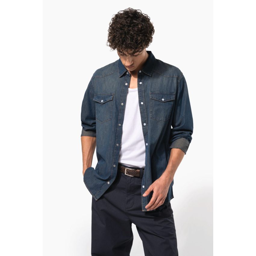 Chemise en jean à manches longues