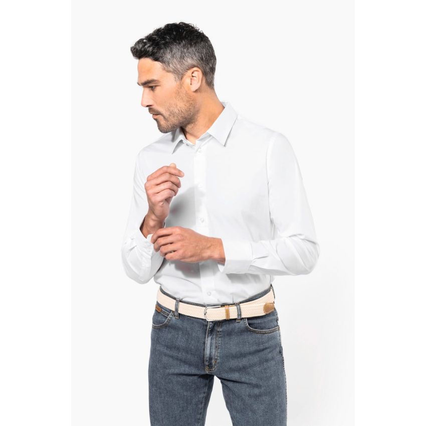 Chemise homme à manches longues avec stretch