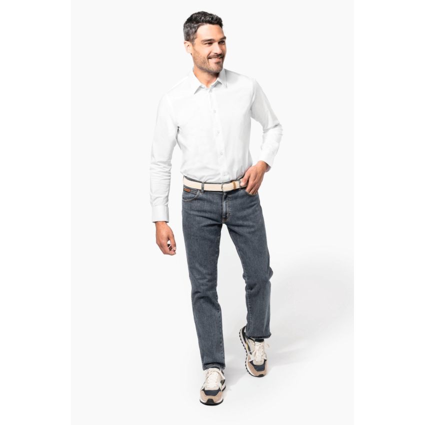 Chemise homme à manches longues avec stretch