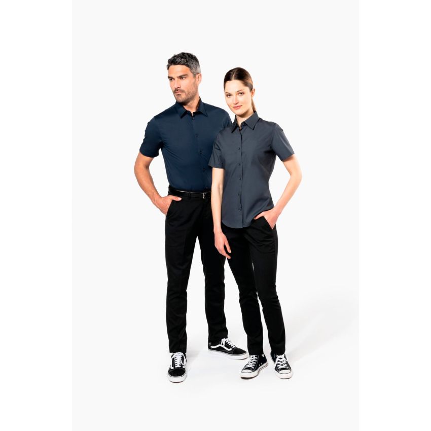 Chemisier femme manches courtes avec stretch