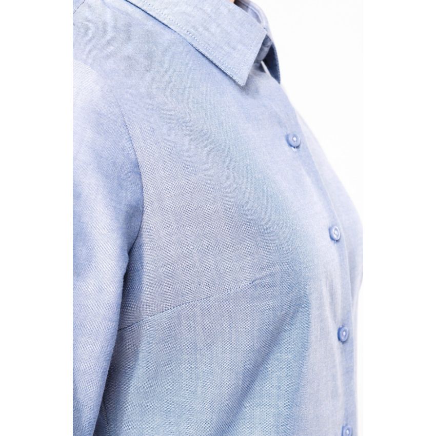 Chemise femme manches longues en Oxford facile d'entretien