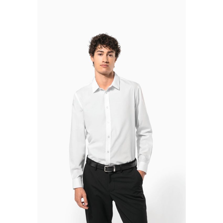 Chemise en popeline polycoton facile d'entretien pour homme