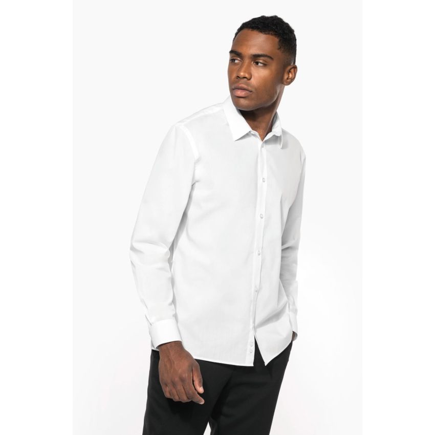 Chemise en popeline polycoton facile d'entretien pour homme