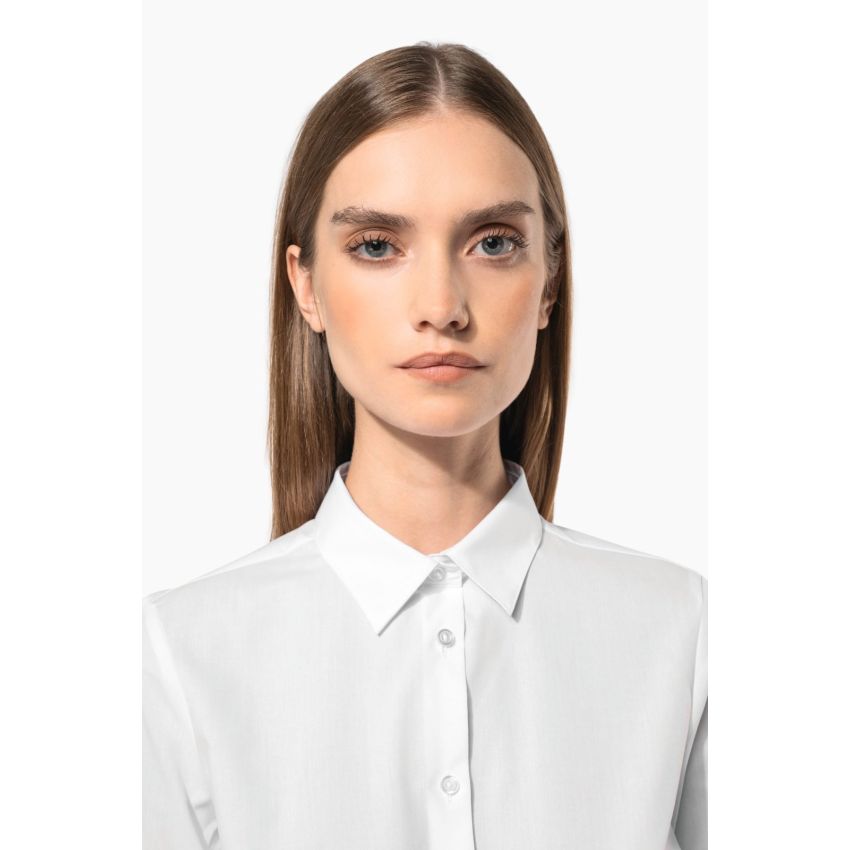 Chemisier femme en popeline polycoton facile d’entretien