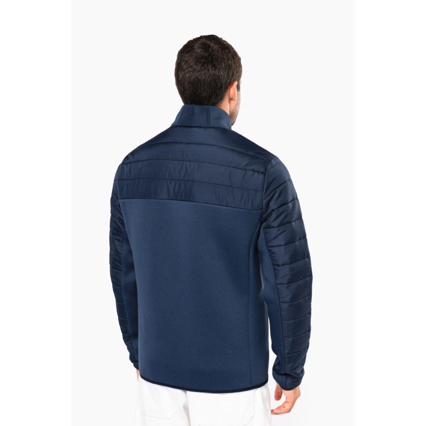 Blouson bimatériau pour homme