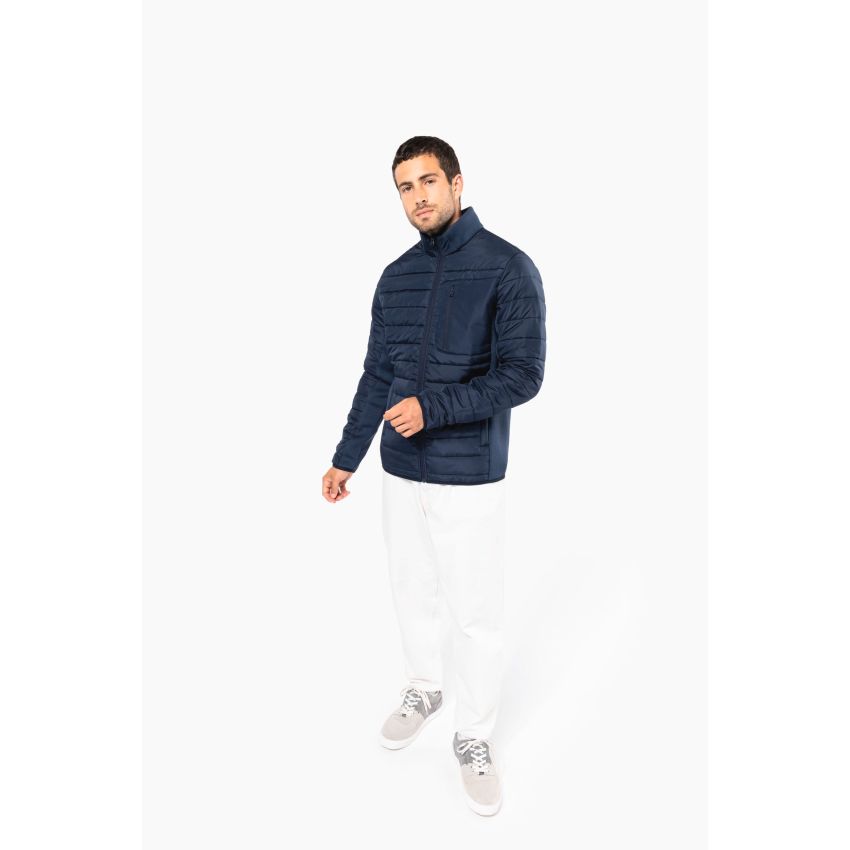 Blouson bimatériau pour homme