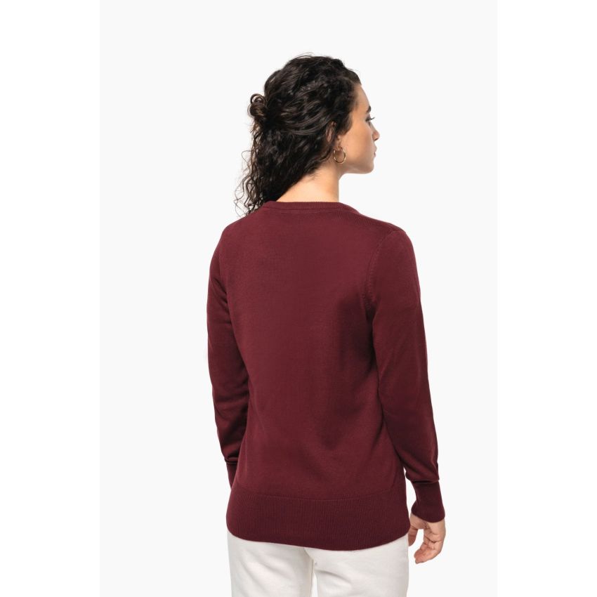 Pull femme col en V