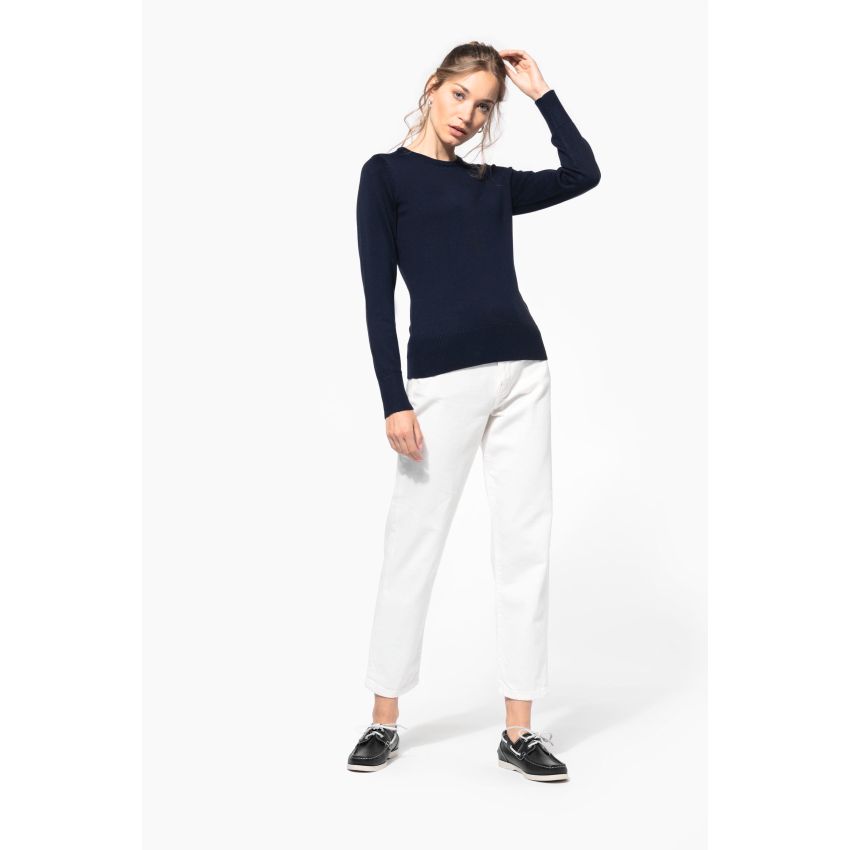 Pull femme col rond