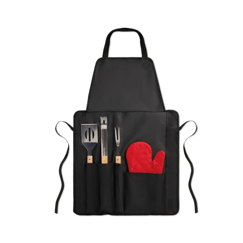 Tablier avec outils de barbecue