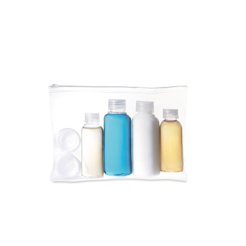 Trousse de voyage avec flacons