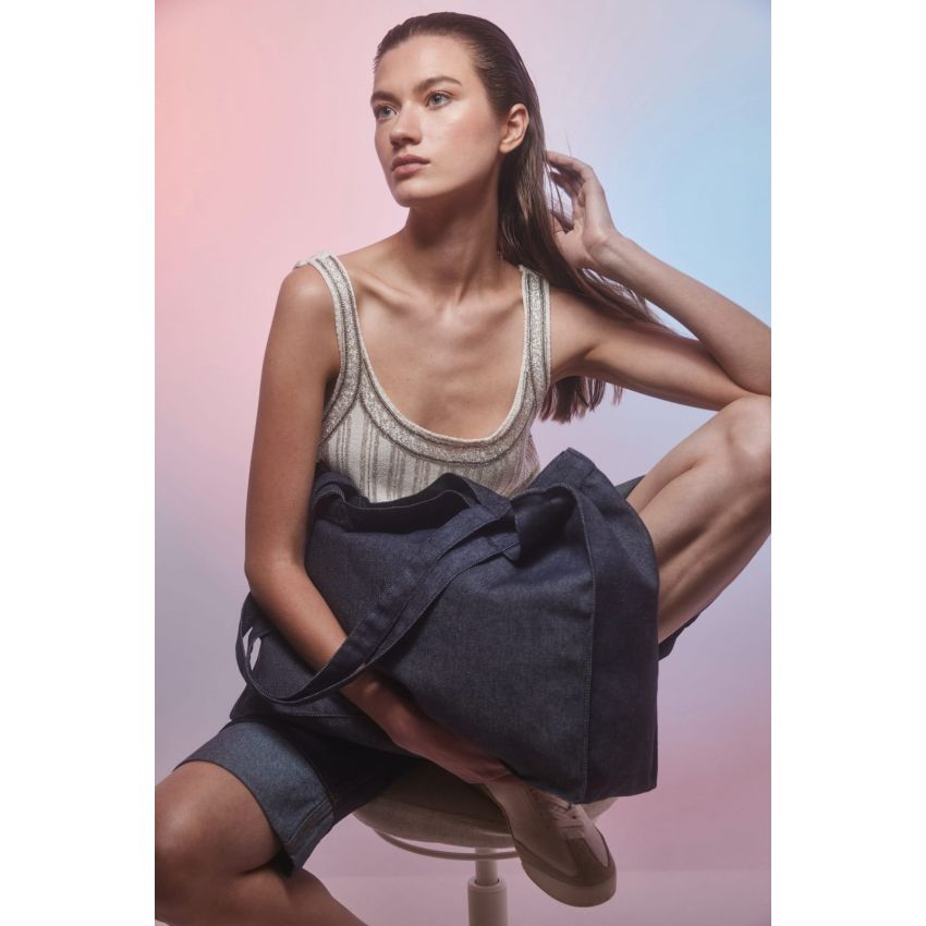 Grand sac de courses en denim