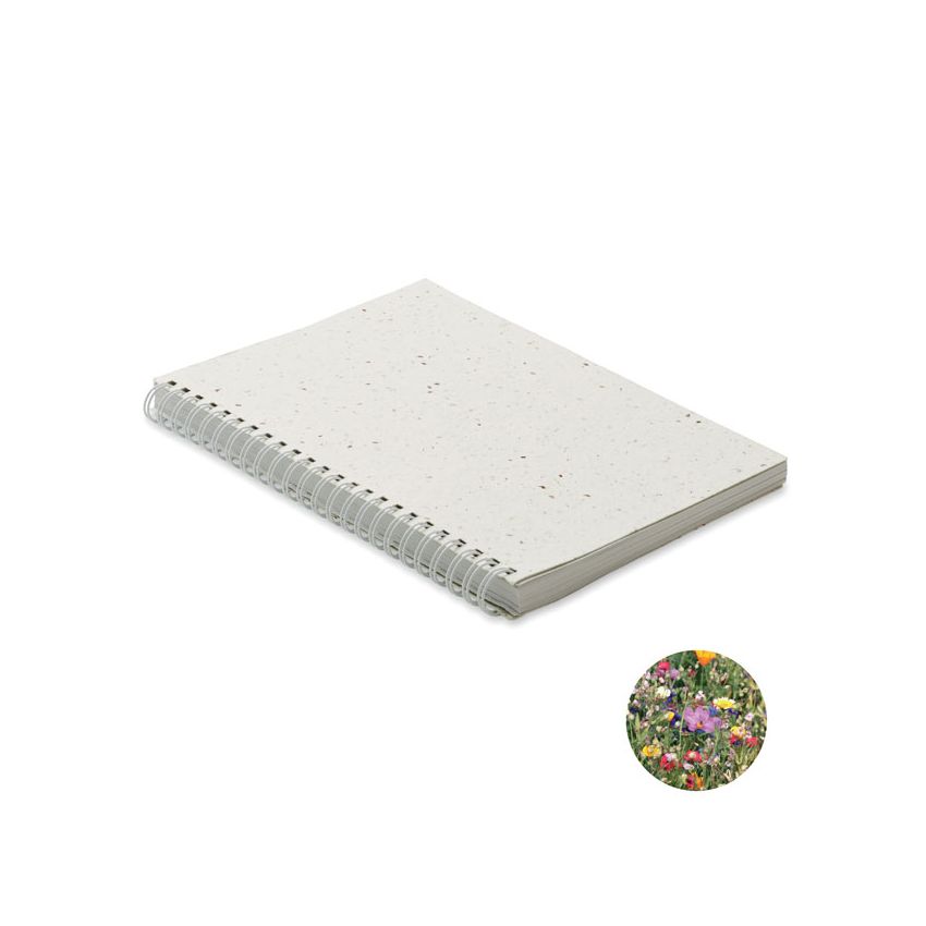 Bloc A5 avec couverture en papier à graines