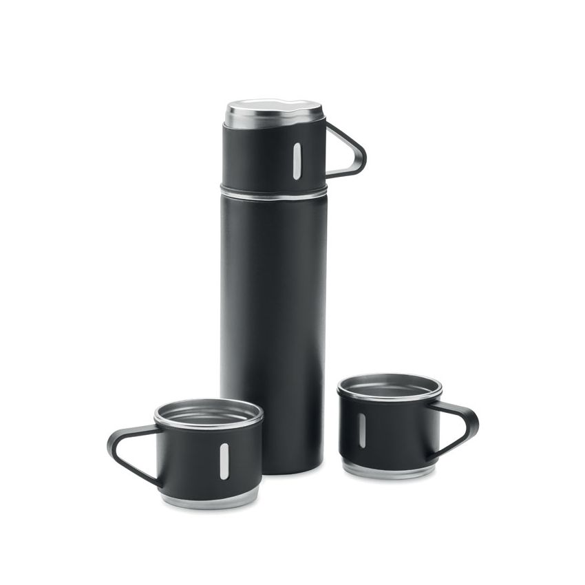 Ensemble bouteille et mug en acier