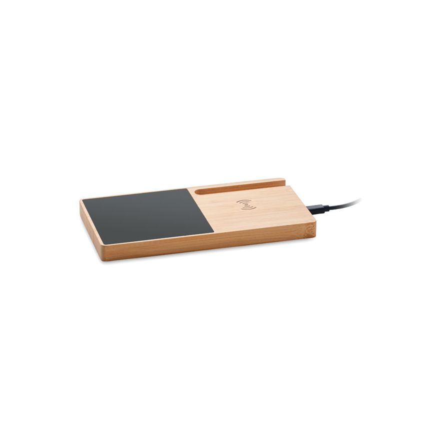 Chargeur sans fil en bambou