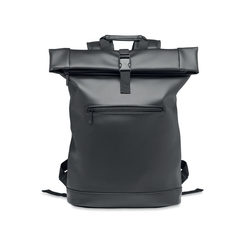 Sac à dos rolltop en PU pour ordinateur
