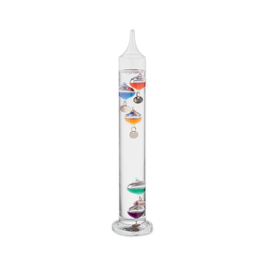 Thermomètre Galilée en verre 28 cm