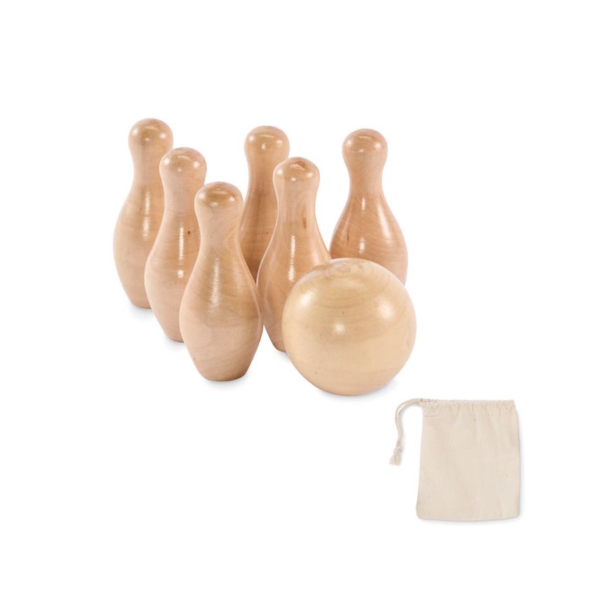 Mini-jeu de bowling en bois