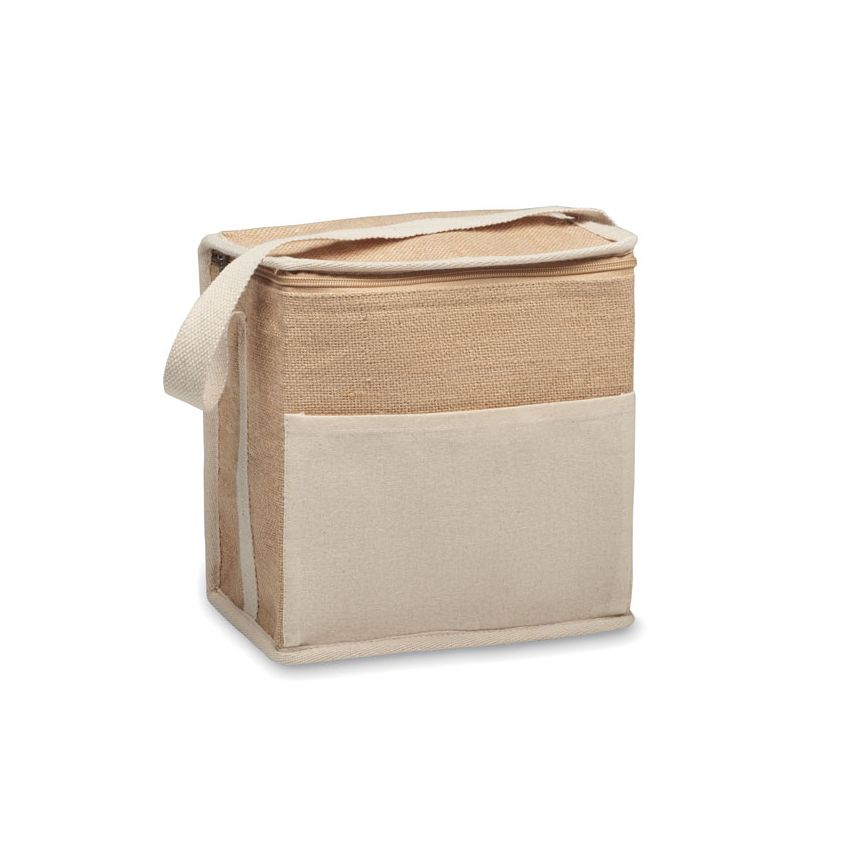 Sac isotherme en jute et toile 3L