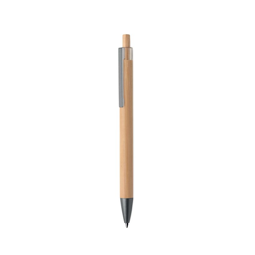 Stylo en bambou à bouton-poussoir