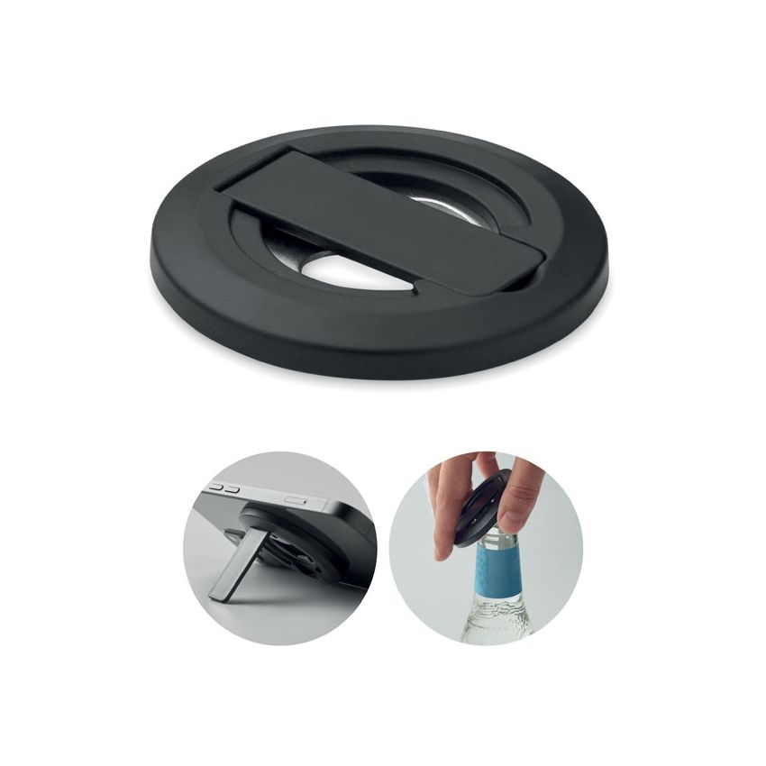 Support de téléphone portable et ouvre-bouteille