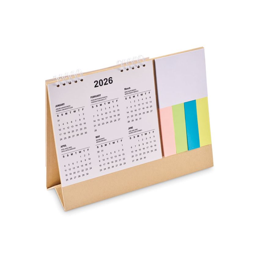 Calendrier de bureau avec bloc-notes