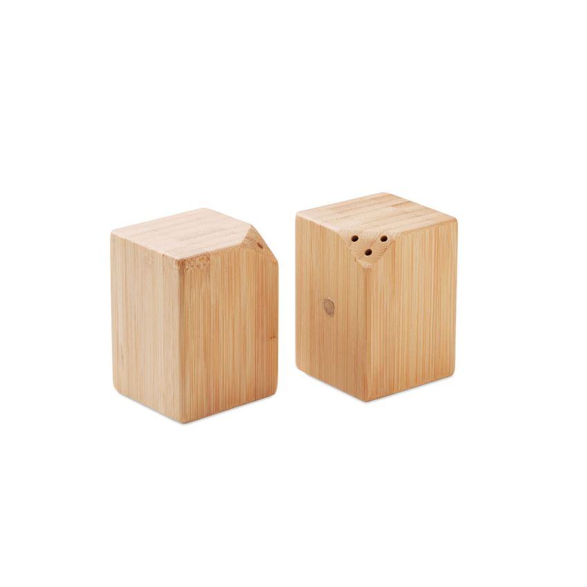 Salière et poivrière en bambou