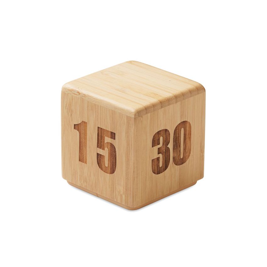 Alarme avec minuteur en bambou