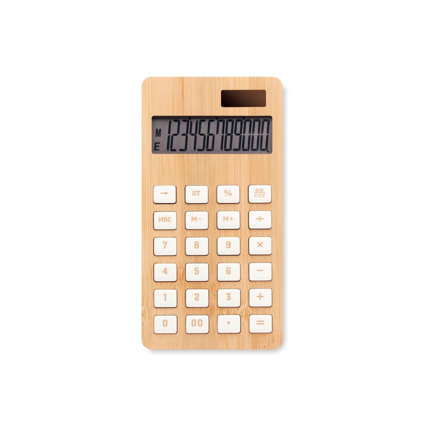 Calculatrice 12 chiffres en bambou