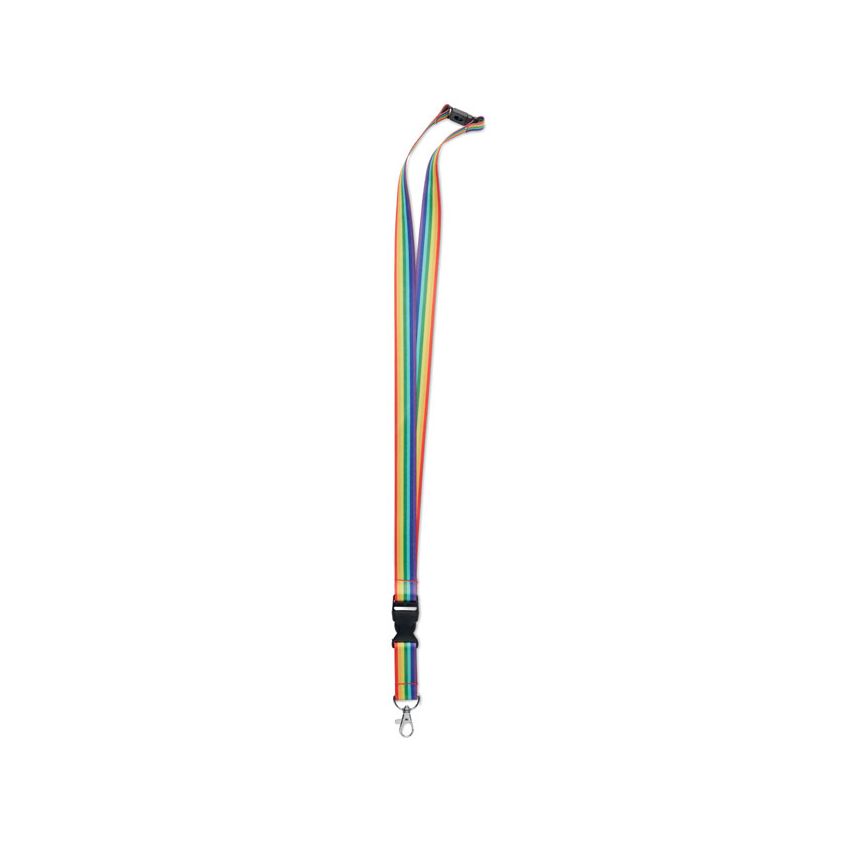 Lanière RPET Arc-en-ciel