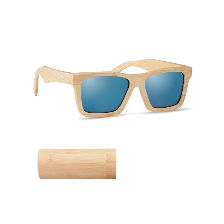 Lunettes de soleil et étui en bambou