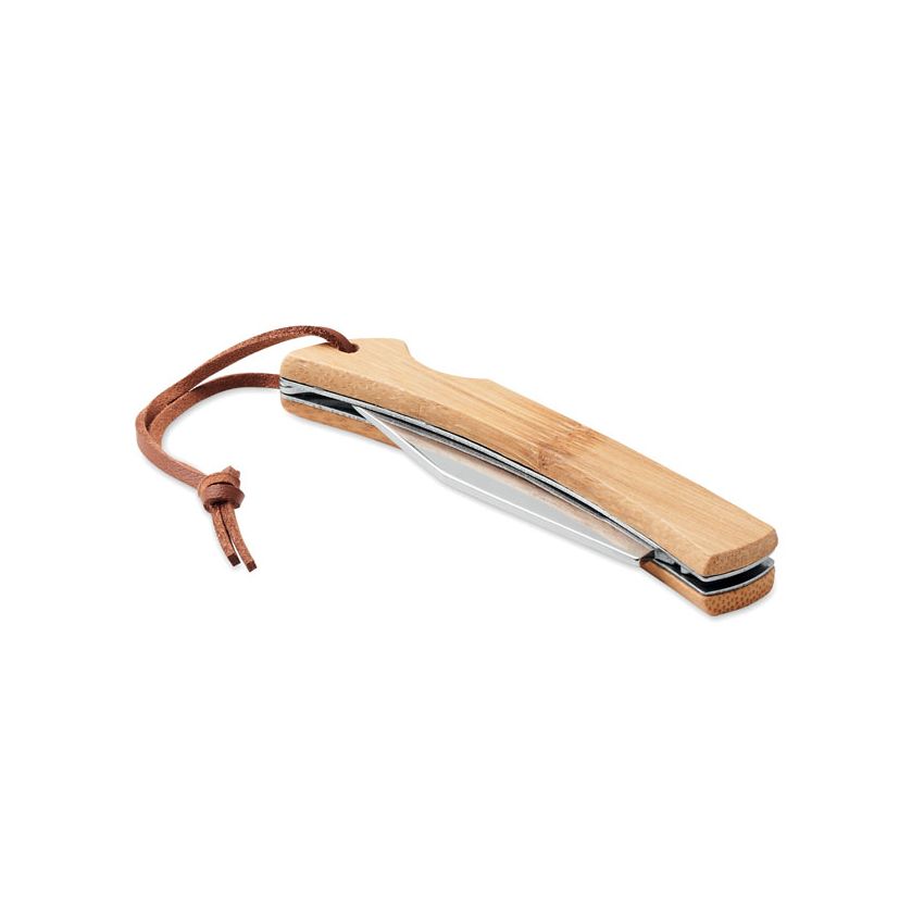 Couteau pliant en bambou