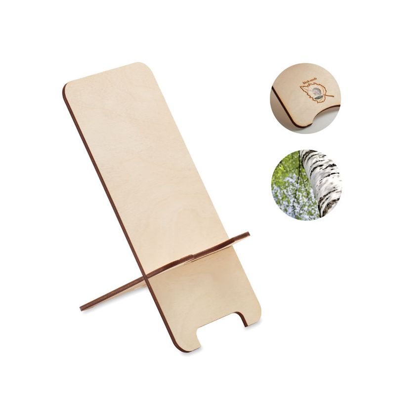 Support de téléphone en bouleau