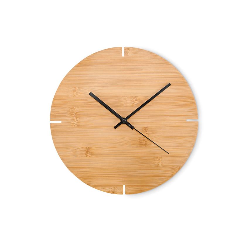 Horloge murale en bambou