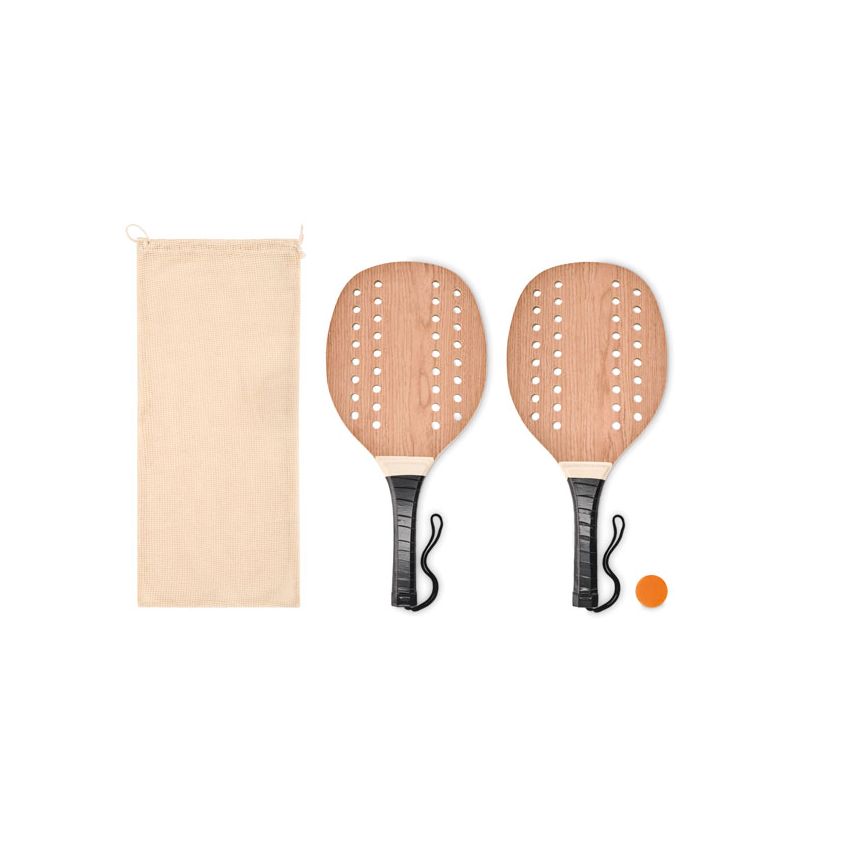 Set de tennis de plage en bois de palissandre