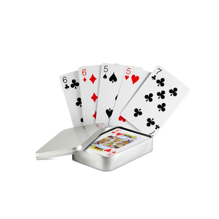 Jeu de cartes boîte métallique
