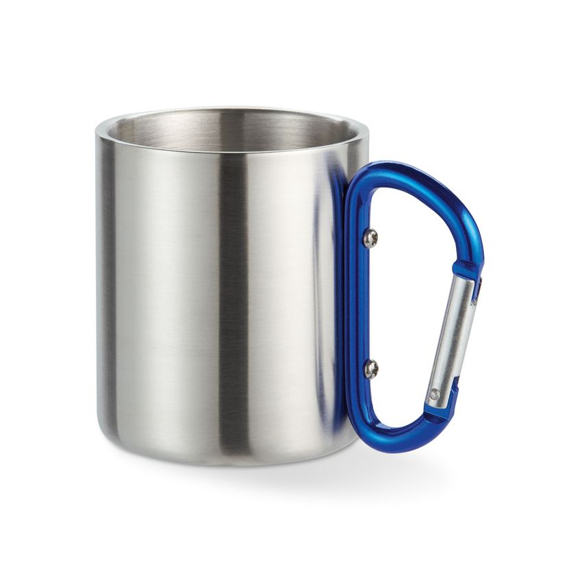 Tasse en métal avec poignée mousqueton