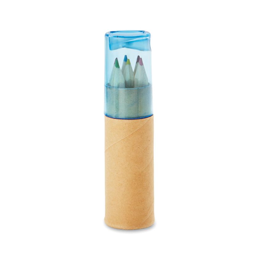Tube avec 6 crayons de couleur