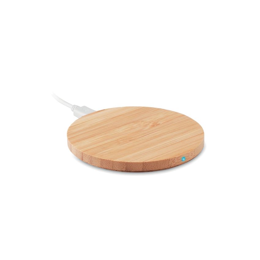Chargeur sans fil en bambou