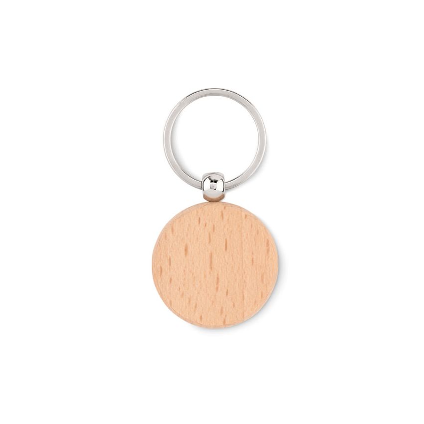 Porte-clés rond en bois