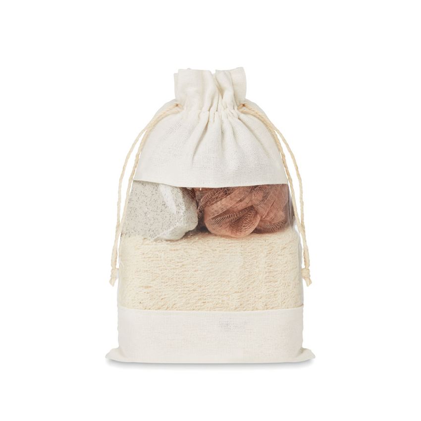 Set de bain en pochette coton