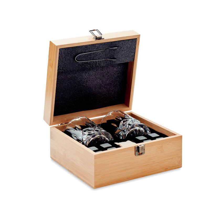 Set de whisky en coffret bambou