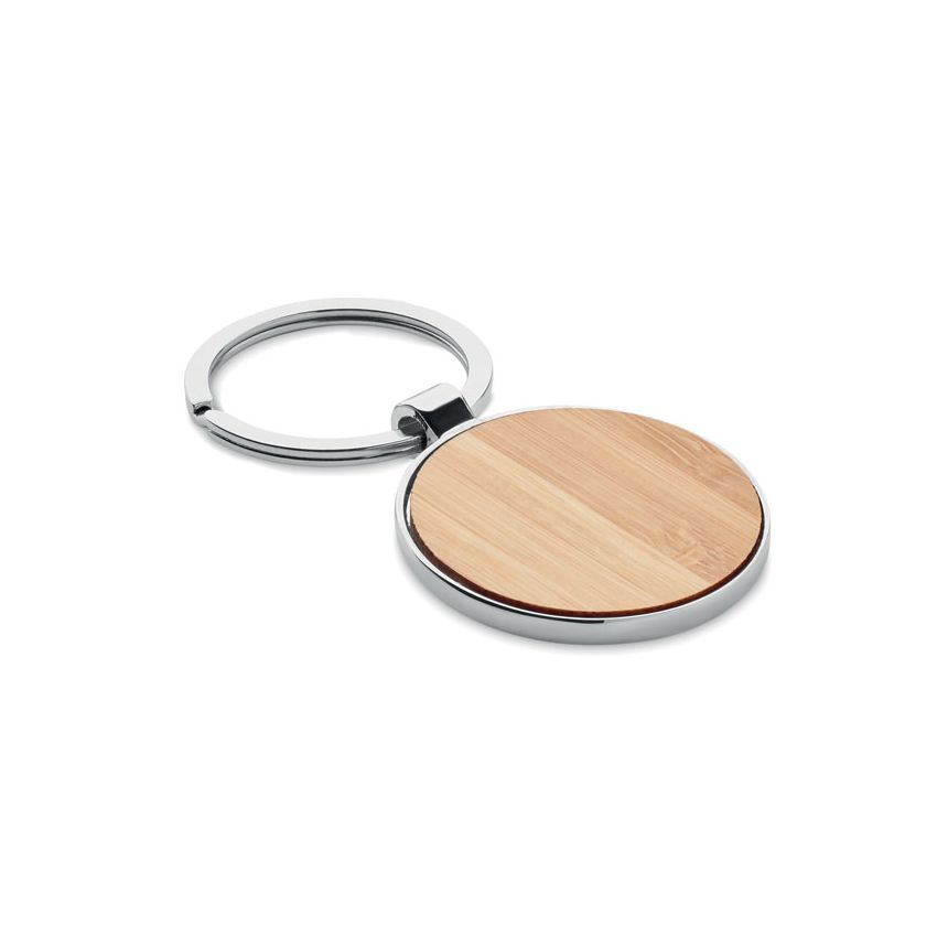 Porte-clés métal bambou